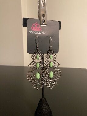 paparazzi Mint Filigree Chandelier Earrings